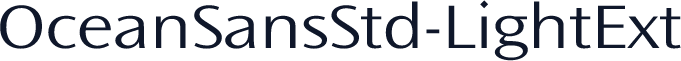 OceanSansStd-LightExt