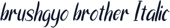brushgyo brother Italic