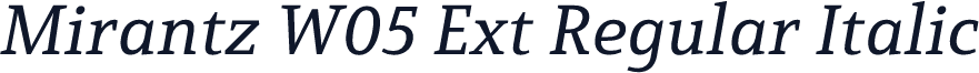 Mirantz W05 Ext Regular Italic