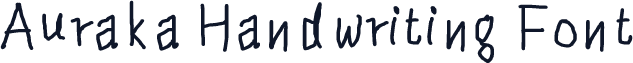Auraka Handwriting Font