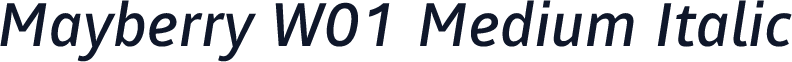 Mayberry W01 Medium Italic