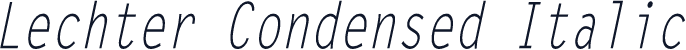 Lechter Condensed Italic