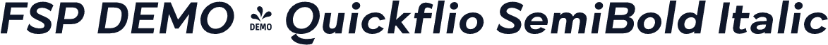 FSP DEMO - Quickflio SemiBold Italic