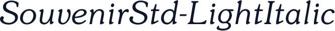 SouvenirStd-LightItalic