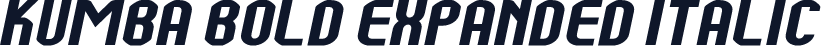 Kumba Bold Expanded Italic