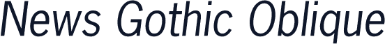 News Gothic Oblique