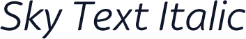 Sky Text Italic