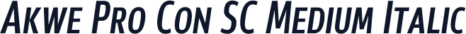 Akwe Pro Con SC Medium Italic