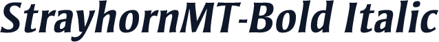 StrayhornMT-Bold Italic