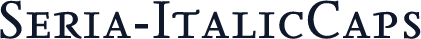 Seria-ItalicCaps