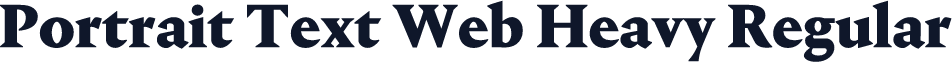 Portrait Text Web Heavy Regular