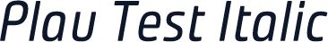 Plau Test Italic