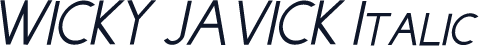 WICKY JAVICK Italic