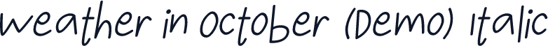 Weather in October (Demo) Italic