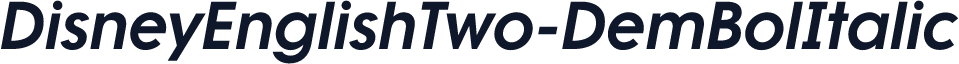 DisneyEnglishTwo-DemBolItalic