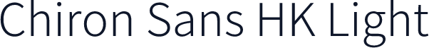 Chiron Sans HK Light