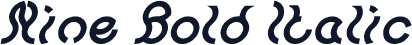 Nine Bold Italic