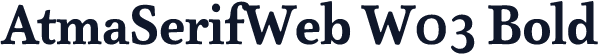AtmaSerifWeb W03 Bold