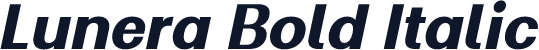 Lunera Bold Italic