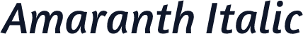 Amaranth Italic