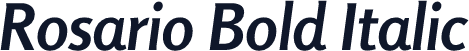 Rosario Bold Italic