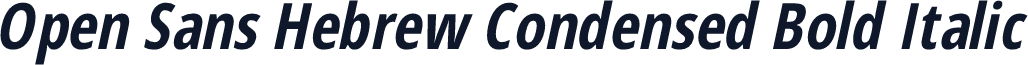 Open Sans Hebrew Condensed Bold Italic