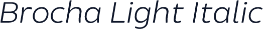 Brocha Light Italic