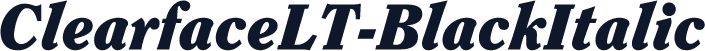 ClearfaceLT-BlackItalic