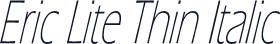 Eric Lite Thin Italic