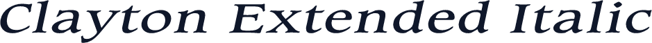 Clayton Extended Italic