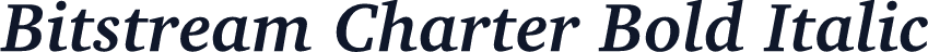 Bitstream Charter Bold Italic
