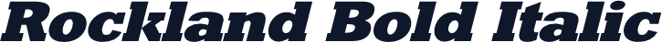 Rockland Bold Italic