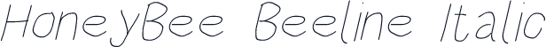 HoneyBee Beeline Italic