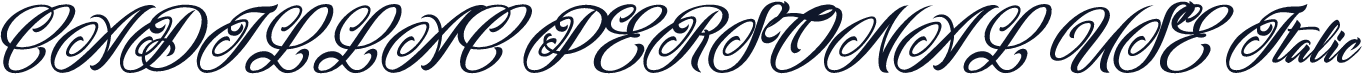 CADILLAC PERSONAL USE Italic