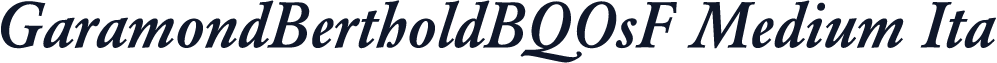 GaramondBertholdBQOsF Medium Ita