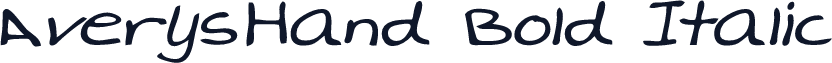 AverysHand Bold Italic