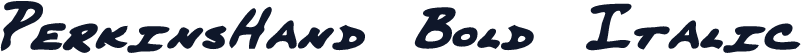 PerkinsHand Bold Italic