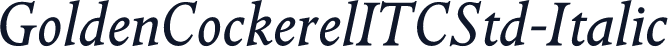 GoldenCockerelITCStd-Italic