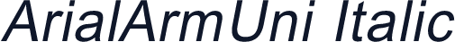 ArialArmUni Italic