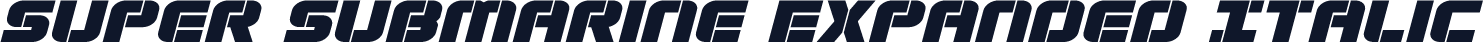 Super Submarine Expanded Italic