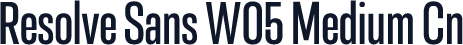 Resolve Sans W05 Medium Cn