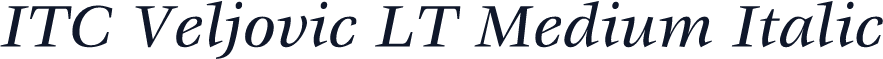 ITC Veljovic LT Medium Italic