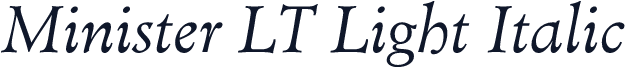 Minister LT Light Italic