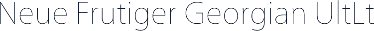 Neue Frutiger Georgian UltLt