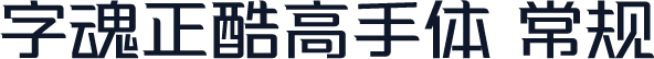 字魂正酷高手体 常规