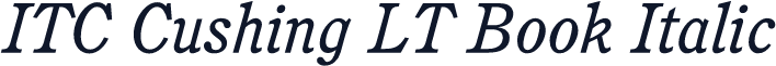 ITC Cushing LT Book Italic