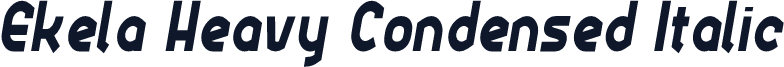 Ekela Heavy Condensed Italic