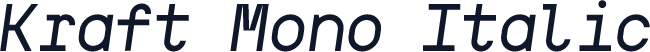 Kraft Mono Italic