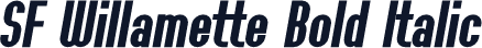 SF Willamette Bold Italic
