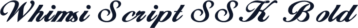 Whimsi Script SSK Bold